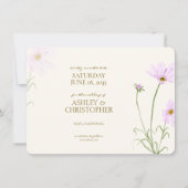 Save The Date Mariage Fleur sauvage élégant Lavender Spring (Devant)