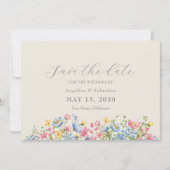 Save The Date Mariage fleur sauvage Enregistrer La Date (Devant)