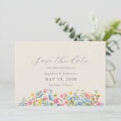 Save The Date Mariage fleur sauvage Enregistrer La Date (Debout devant)