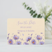 Save The Date Mariage Fleur sauvage Lavender Bloom (Debout devant)