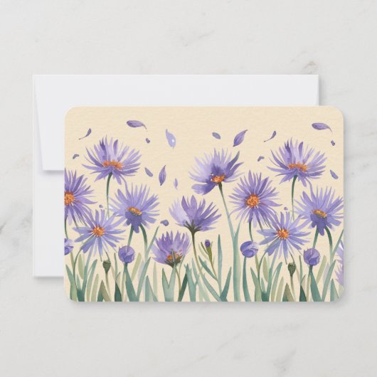 Save The Date Mariage Fleur sauvage Lavender Bloom (Dos)
