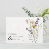 Save The Date Mariage fleur sauvage Meadow Garden (Debout devant)