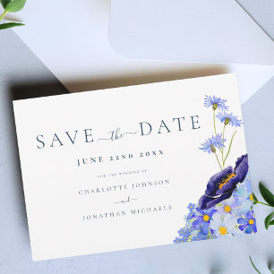 Save The Date Mariage Fleur sauvage moderne
