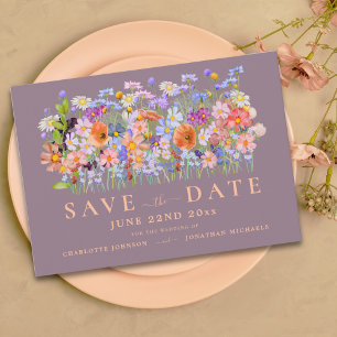 Save The Date Mariage Fleur sauvage moderne