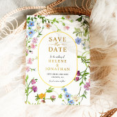 Save The Date Mariage Fleur sauvage moderne Elegant