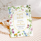 Save The Date Mariage Fleur sauvage moderne Elegant