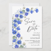 Save The Date Mariage fleur sauvage moderne rustique élégant (Devant)