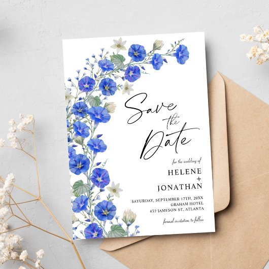 Save The Date Mariage fleur sauvage moderne rustique élégant