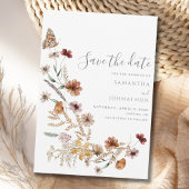 Save The Date Mariage Fleur sauvage rustique