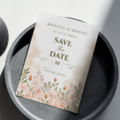 Save The Date Mariage Fleur sauvage simple élégant