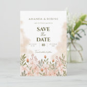Save The Date Mariage Fleur sauvage simple élégant (Debout devant)