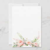 Save The Date Mariage Fleurie Aquarelle Rose (Dos)