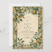 Save The Date Mariage Fleurie de Citron (Devant)