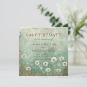 Save The Date Mariage Fleurs de Pissenlit Fantaisie (Debout devant)