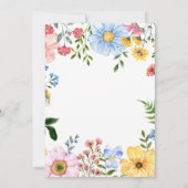 Save The Date Mariage Floral Aquarelle Rustique (Dos)