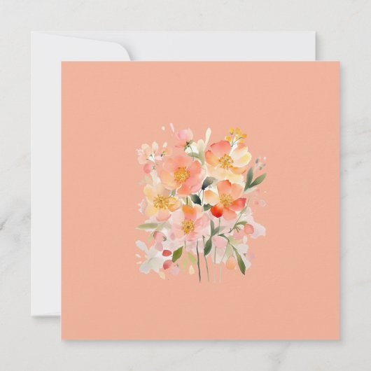 Save The Date Mariage Floral Arch Orange Peach moderne (Dos)