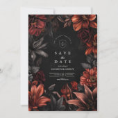 Save The Date Mariage floral Art nouveau (Devant)