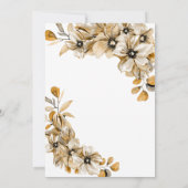 Save The Date Mariage Floral Automnal à l'Aquarelle (Dos)