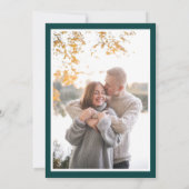 Save The Date Mariage Floral Automnal Élégant Orange Brûlé Sarce (Dos)