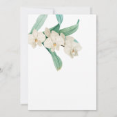 Save The Date Mariage Floral aux Orchidées Blanches Aquarelle (Dos)