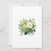 Save The Date Mariage Floral aux Teintes de Vert (Dos)