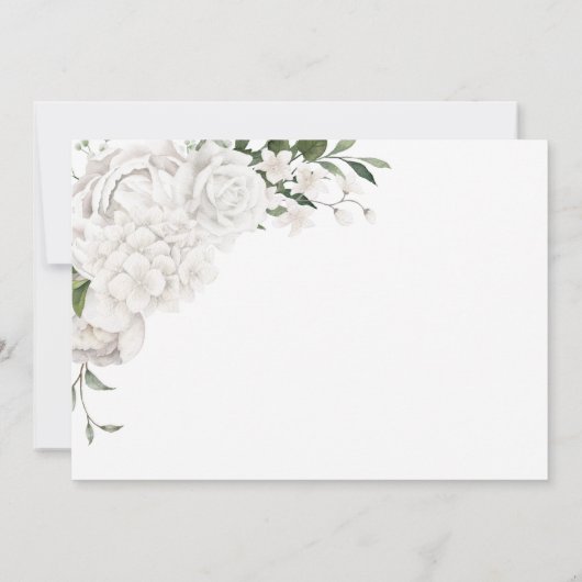 Save The Date Mariage floral blanc (Dos)