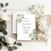 Save The Date Mariage Floral Blanc Élégant