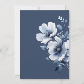 Save The Date Mariage floral bleu marine (Dos)
