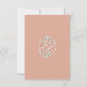 Save The Date Mariage floral bleu rustique Sage Green (Dos)