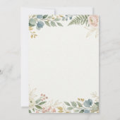 Save The Date Mariage Floral Bleu Vert (Dos)