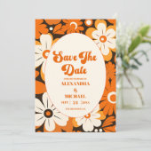 Save The Date Mariage Floral Boho Rétro (Debout devant)