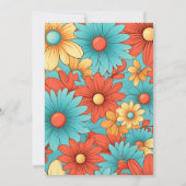 Save The Date Mariage Floral Boho Rétro (Dos)
