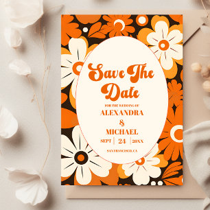 Save The Date Mariage Floral Boho Rétro