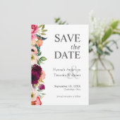 Save The Date Mariage floral Boho rustique Enregistrer la date (Debout devant)