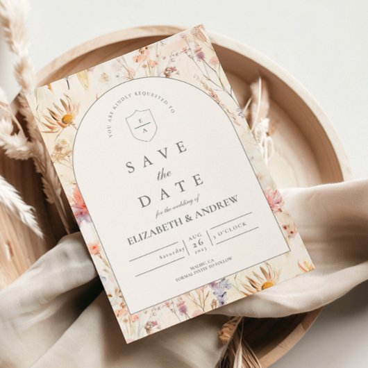 Save The Date Mariage Floral Botanique Moderne