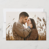 Save The Date Mariage Floral Calligraphique Rustique d'Automne M (Dos)