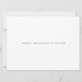 SAVE THE DATE MARIAGE FLORAL CHIC POIS DE SENTEUR (Dos)