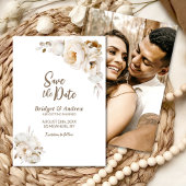 Save The Date Mariage Floral Crème Rustique