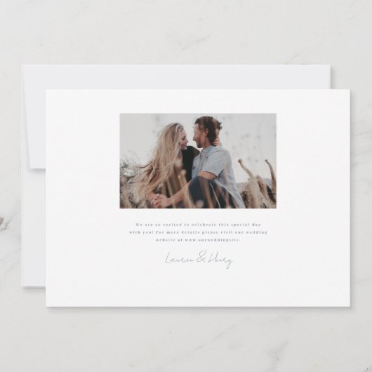 Save The Date Mariage Floral Crest (Dos)