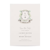 Save The Date Mariage Floral Crest