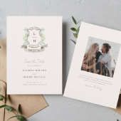 Save The Date Mariage Floral Crest