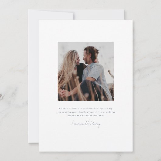 Save The Date Mariage Floral Crest (Dos)