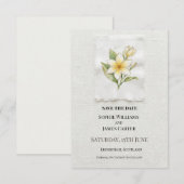 Save The Date Mariage Floral Daisy (Devant / Derrière)