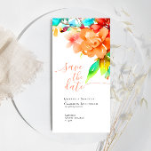 Save The Date Mariage floral d'aquarelle brillante