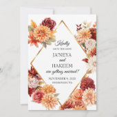 Save The Date Mariage Floral d'Automne  (Devant)