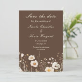 Save The Date Mariage floral d'automne aux fleurs sauvages (Debout devant)