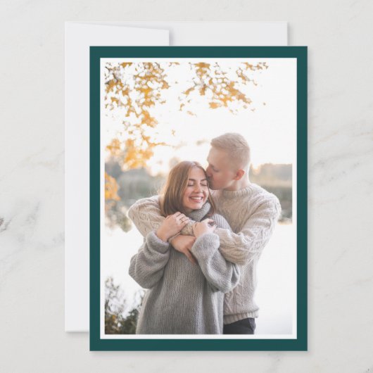 Save The Date Mariage Floral d'Automne Élégant Orange Brûlé Sarc (Dos)