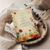 Save The Date Mariage floral d'automne gras