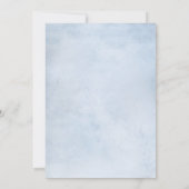 Save The Date Mariage floral de tournesol bleu ardoise poussiére (Dos)