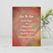 Save The Date Mariage floral de tournesol orange (Debout devant)